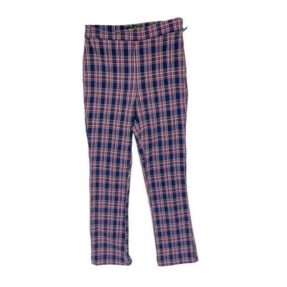Urban Outfitters Pants - Urban Outfitters Plaid Retro High Rise Pants Pink Blue Boho 90s Preppy